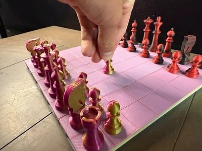 3D Printed Foldable Chess Set w/ Storage – Color Changing Pieces Travel Board | eBay