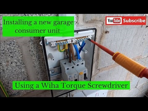 Installing a new garage consumer unit - testing the new Wiha torque screwdriver.
