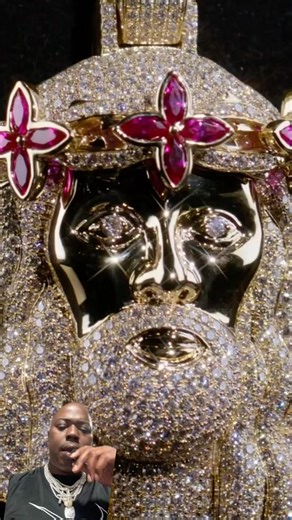 JEWELRY REVIEW | NEW 10 KARAT GOLD JESUS PENDANT W RED GARNETS & VS1 NATURAL DIAMOND! RATE 1-10 #fyp