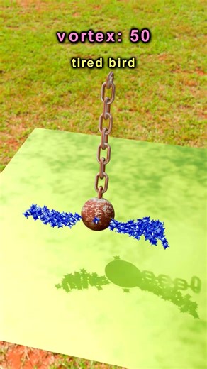 Vortex Force Field 'Bird' Simulation 20 to 100