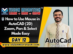 🖱️ How to Use Mouse in AutoCAD (2D) | Zoom, Pan & Select Made Easy