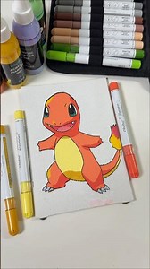 Painting Charizard using ohuhu paint markers #OhuhuPaintMarkers #RefillableMarkers #ohuhu