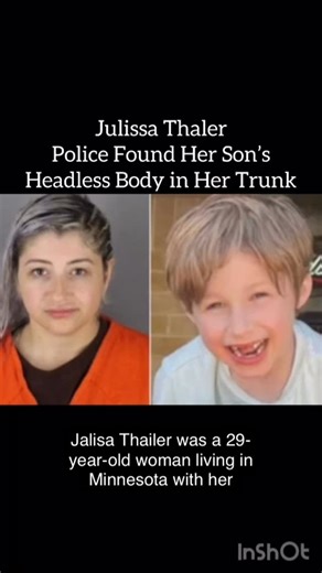 Uncovering Hidden Truths on Instagram: "A Minnesota woman was sentenced to life without parole in 2023 for the murder of her 6-year-old son, Eli Hart. Julissa Thaler, 29, was found guilty of first-degree premeditated murder and second-degree intentional murder on Feb. 8. The child was found dead in the trunk of her vehicle in Mound, Minnesota in May 2022, having been shot multiple times with a shotgun. Police conducted a traffic stop on May 1, 2022 after officers noticed one of Thaler’s tires wa