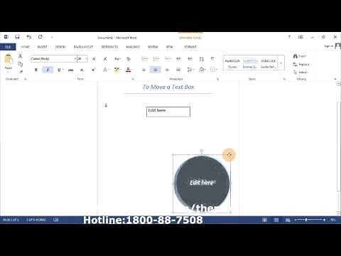 Microsoft Word 2013 How To Move Text Box