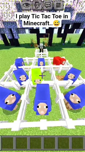 1v1 Tic Tac Toe Battle in Minecraft...😅 #shorts #youtube