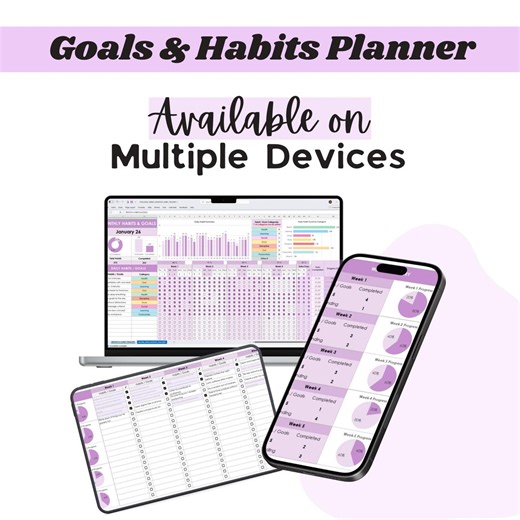 Goal Setting Worksheet Excel, Habit Planner Spreadsheet, Daily Routine Tracker, Weekly Monthly Habit Log, Google Sheets Habit Tracker - Etsy Australia