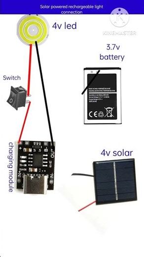 DIY Solar Rechargeable LED Light at Home#shorts #solarlight #project #solarproject#rechargeablelight