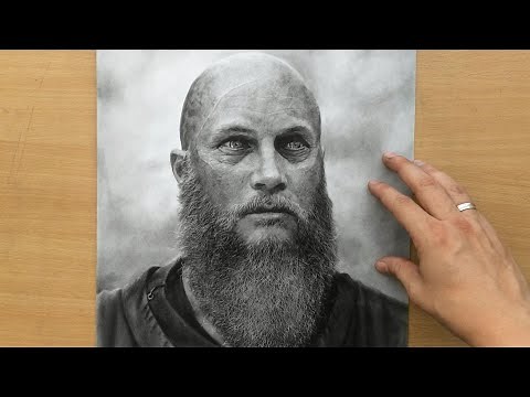 Vikings Ragnar Pencil Drawing - How to Draw a Beard