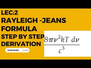 Rayleigh- Jeans law step by step derivation.