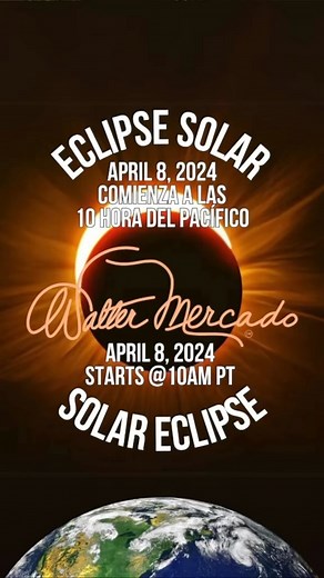 1K reactions · 81 shares | Eclipse Solar/Solar Eclipse April 8, 2024 #MuchoMuchoAmor #WalterMercado #waltermercadotv #mercadotok #astrology #astrologytiktok #horoscope #zodiac #zodiactiktok #fyp #foryou #zodiaco #astrologia #horoscopia #solareclipse #april82024 #eclipsesolar #newmoon | Walter Mercado | Facebook