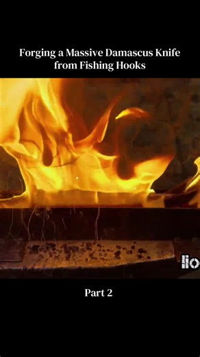 Forging a Massive Damascus Knife from Fishing Hooks - Part 2