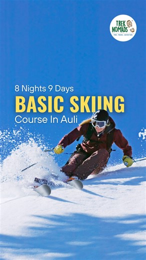 This winter, learn the art of skiing on Auli’s powdery slopes — one of India’s most scenic winter playgrounds. Over 9 days, you’ll train with certified instructors and master everything from basic balance to parallel skiing. ✅ Comment ‘SKI’ to get our full Basic Skiing Auli itinerary in your inbox! Perfect for first-time skiers, this course includes 5 days of field training on beginner & intermediate slopes, ensuring safe, hands-on progress. Whether you’re trying skiing for the first time or bui