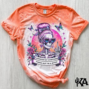 Bleached Sarcasm Tee: Funny Skeleton Graphic, Distressed Humor Shirt - Etsy