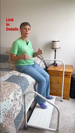 Step2Bed combines #step stool + #bed rail for help getting in & out of bed safely- #homesafety