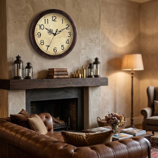 Silent Non Ticking Rustic Farmhouse Wall Clock, Antique Bronze Finish, Battery Operated Analog Timepiece - Etsy
