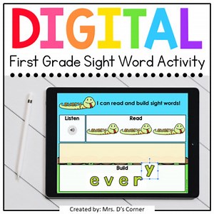 First Grade Sight Word Digital Activity | Distance Learning