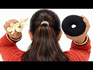✨ Perfect Donut Bun Hairstyle Tutorial 🎀 | Clean & Stylish Bun for Long Hair 😍💗
