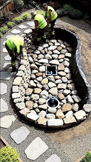 Pond Build Transformation: From Mud Pit to Koi Pond Oasis. #beforeandafter