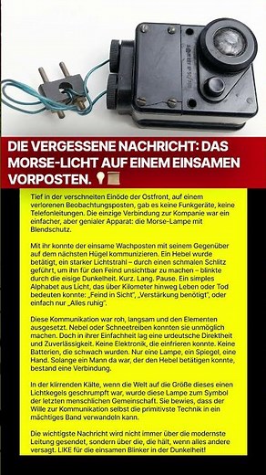 DIE VERGESSENE NACHRICHT: DAS MORSE-LICHT AUF EINEM EINSAMEN VORPOSTEN. 💡📜 #history #ww2 #technology