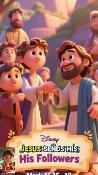 Jesus Sends His Followers | Mark 16:15–18 #bibleforkids #god #bible #christian #jesuschrist #shorts
