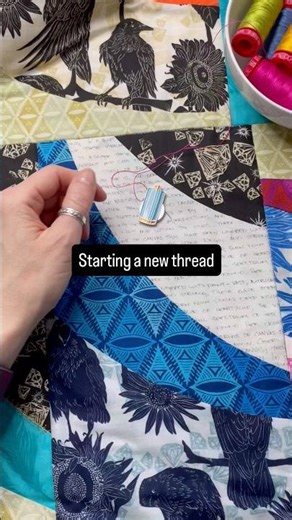 Hand quilting - how to start a new thread and bury the knot