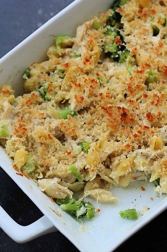 Chicken and Broccoli Alfredo Casserole Recipe