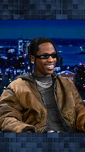 #TravisScott reacts to spilling a drink courtside at a #Knicks game. #FallonTonight | The Tonight Show Starring Jimmy Fallon