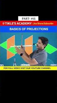 BASICS OF PROJECTION (PART 15) | ENGINEERING DRAWING | ENGINEERING GRAPHICS #shorts #tiklesacademy