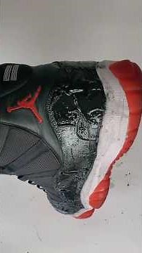 How to repair Patent leather tips with Footprinse. Repairing Air Jordan bred 11s
