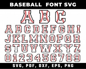 Baseball Font SVG: Stitched Alphabet for Cricut & Silhouette (digital Download) - Etsy