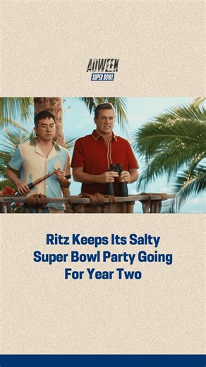 Can't help but wonder what Don Draper would think of this Super Bowl spot 🤔 John Hamm, Bowen Yang, and Scarlet Johansson star in Ritz Crackers' 30-second Big Game spot focused on the trio aiming to go to a party on Ritz island. “We’ve been very intentional about selecting the cast,” Mondelēz International’s president of savory snacking, Steven Saenen, told ADWEEK. “We have this trio of talent that resonate across generations and household types.” And that’s the larger objective driving this ad,
