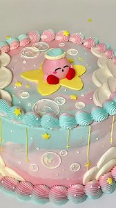Sleepy Kirby dreaming away atop a cake 🫧✨☁️ Inspired by the amazing artwork of @seerlight 🩷 | April's Baker London