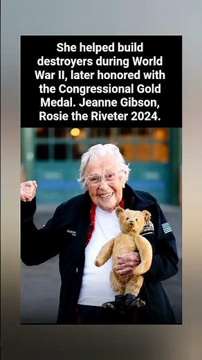 🚨 Rosie the Riveter Honored With Gold Medal #militaryhistory #fallenhero