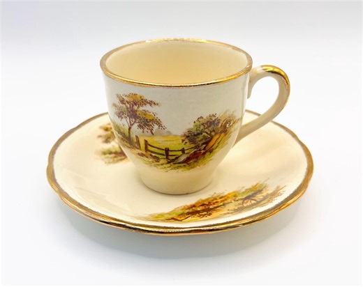 Vintage Alfred Meakin ‘rural Landscape’ Demitasse Cup & Saucer – C.1930s–1940s - Etsy