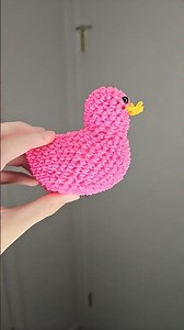Pink duck!! #rainbowloom #loomigurumi #fyp #duck