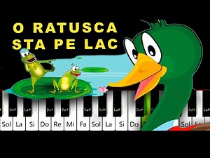 O Ratusca Sta pe Lac Tutorial PIAN Cantece copii