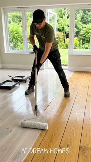 Installing Luxury Wood Flooring with Dramatic Torch Finish #construction #flooring #satisfying