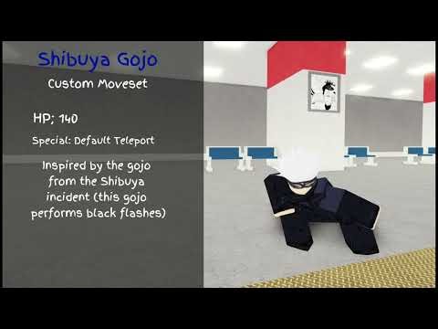 GOJO SHIBUYA CUSTOM MOVESET SHOWCASE 🔥 | Jujutsu Shenanigans Skill Builder