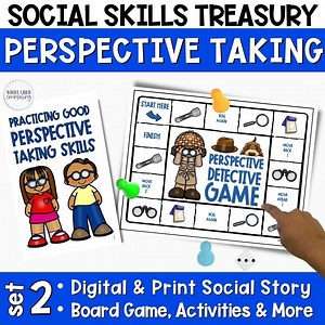 Perspective Taking Social Skills Game & Social Story Set 2, Worksheets and Flashcards for Kids Practicing Empathy Communication Skills Tools - Etsy