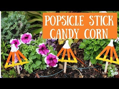Popsicle Stick Candy Corn | Halloween Crafts for Kids