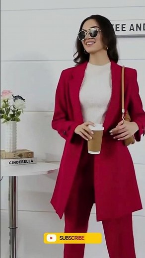 Stylish Women’s 2 Piece Blazer Suit Set | Fall Casual Pantsuit Outfit Ideas