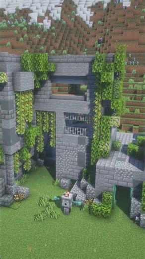 A Hidden Ruined Sanctuary │ Minecraft Build Tutorial #minecraft #minecraftbeauty #minecraftbuilding