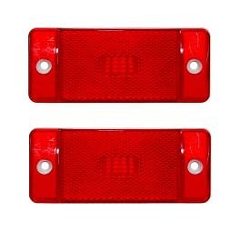 Marker Light Lens Red Rear With Ford Script Pair F-100/ F-250/ F-350 1970-1972