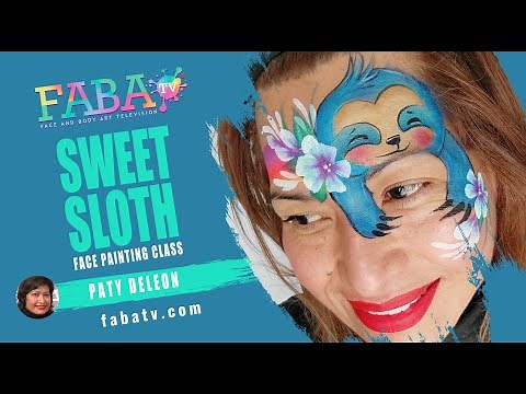 Sweet Sloth Face Painting Lesson by Paty DeLeon