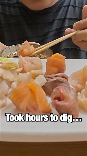 Horse Clam Sashimi… lightly blanched… Couldn’t Stop 😳