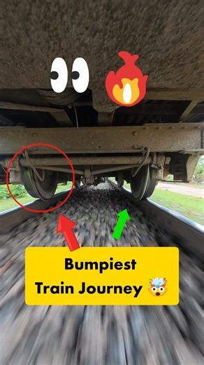 Never seen before ,this types of bumpy track 🫣🤣 #Train #Railway #bdrailway #Trainwheel #bumpy #rail