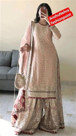 Shrarara suit design #fashion #shararakaisebanaye #outfitideas#punjabi#sharara #shararasuit#sharara