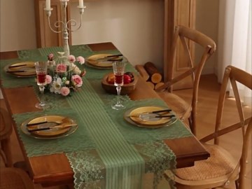 Lace Table Runners Rustic Boho Cloth Wedding Vintage Romantic Lace Tablecloth Summer Kitchen Party Decor for Bridal Shower Halloween Engagement Hotel Home (Green, 18" x 47")