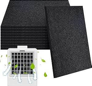10 Pcs Carbon Dryer Indoor Filter Replacement Compatible with Bettervent Dryer Vent Carbon Filter Replacement Sheet Dryer Filter Replacement Kit Activated Carbon Dryer Filter Parts for Home