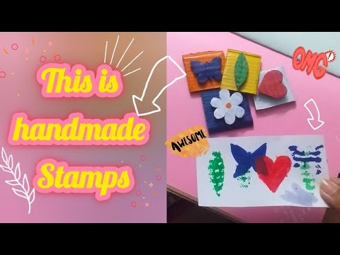 🔆 Handmade stamps in just 3 minutes. How to make stamps? Easy stamps for design. #diy #craft #stamps
